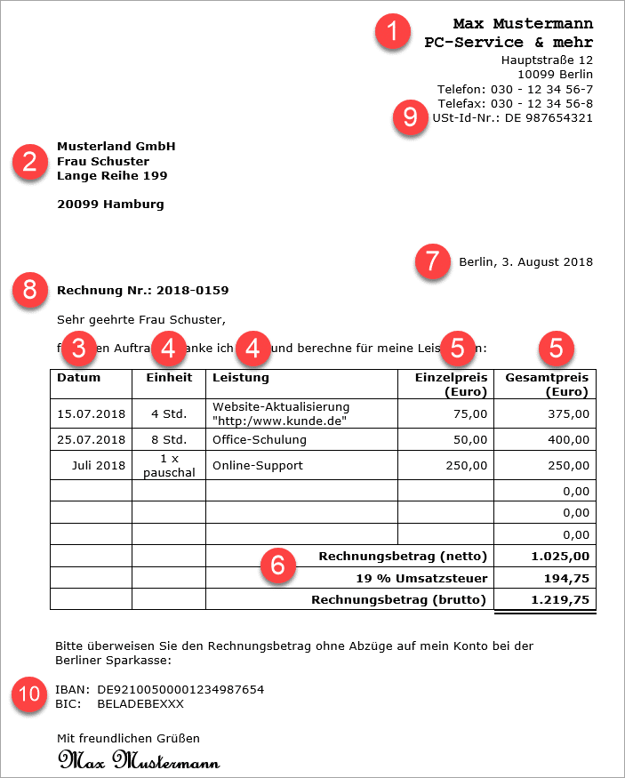 German-invoice